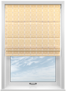 Opulent Scallop, Toffee - Twist&Fit Roman Blind